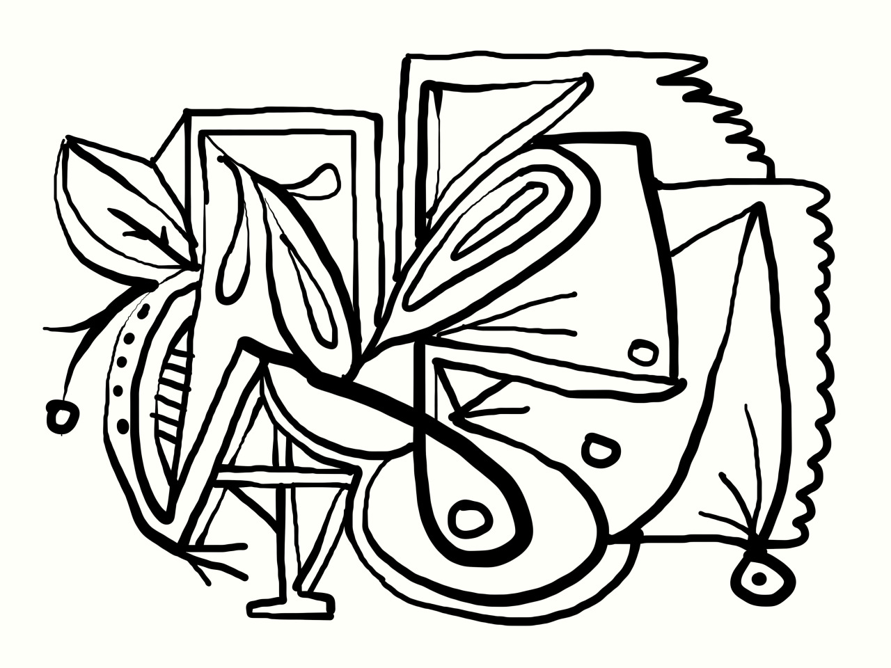 Abstract Colouring Sheet (4) | Abstract | TheColouringBook.org